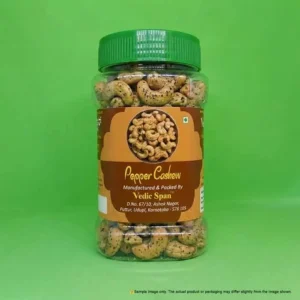 Vedic Span Pepper Cashews (Kali Mirch Kaju) | Roasted, Spicy & Crunchy Snack