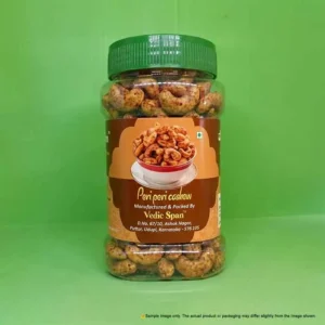 Vedic Span Peri Peri Cashews | Fiery, Tangy & Spicy Roasted Snack