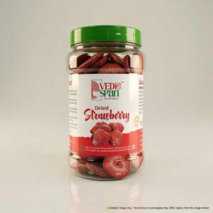 Vedic Span Premium Dried Strawberries | Naturally Sweet & Chewy Superfood Snack
